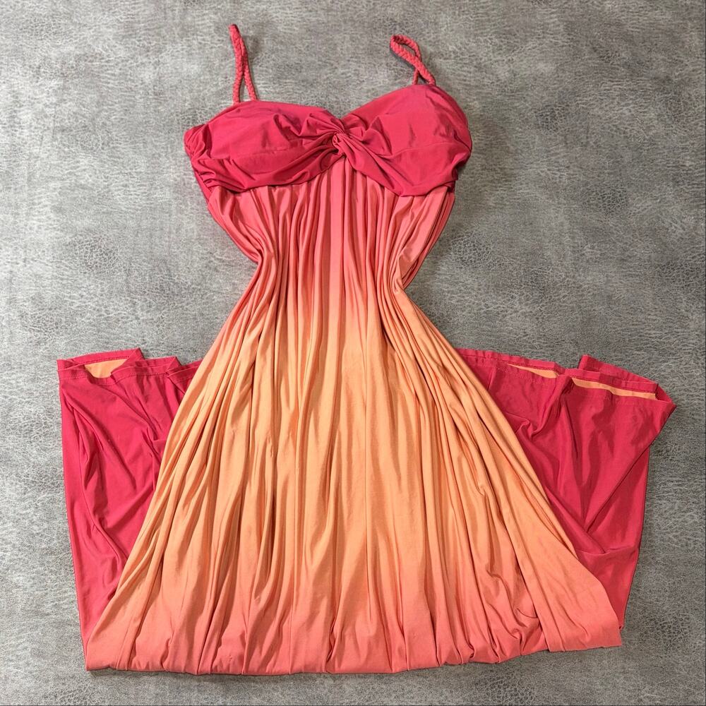 Y2k Ombre Ruched Maxi Dress